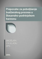 Preporuke za poboljšanje budžetskog procesa u Bosansko-podrinjskom kantonu
