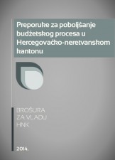 Preporuke za poboljšanje budžetskog procesa u Hercegovačko-neretvanskom kantonu